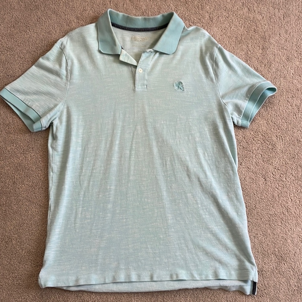 Express Mens Pique Polo (Light Blue/White)